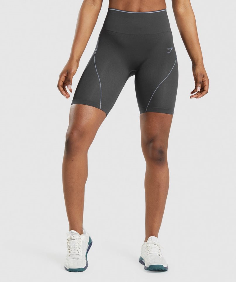 Women\'s Gymshark Apex Seamless High Rise Shorts Black | NZ 5ZRITA